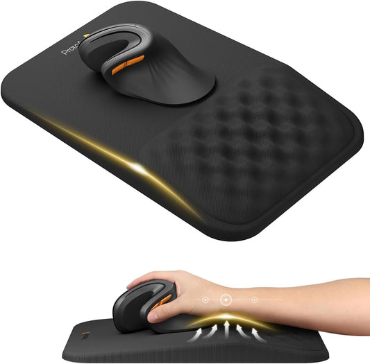 MP50 Ergonomic Mouse Pad with Wrist Support, Lycra Surface, Black