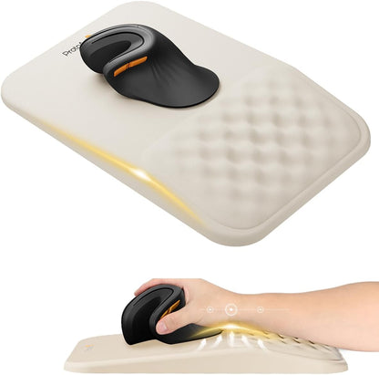 MP50 Ergonomic Mouse Pad with Wrist Support, Lycra Surface, Black