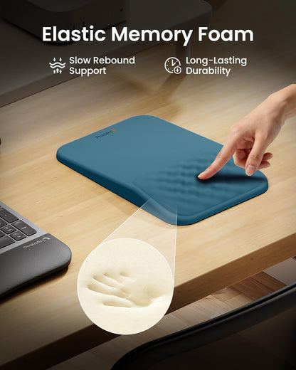MP50 Ergonomic Mouse Pad with Wrist Support, Lycra Surface, Black