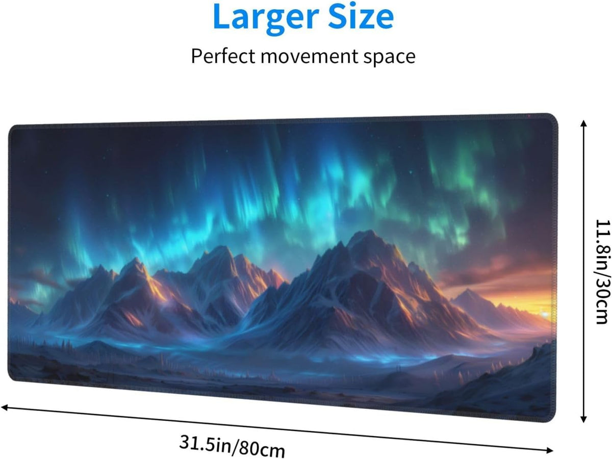 Japanese Mouse Pad, Large Japanese Desk Mat, XL Anime Gaming Keyboard Mat, Non-Slip Rubber Base, Big Extended Desk Protector for Home Office, 31.5”x11.8” - Colors B