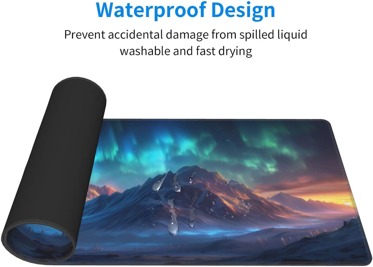 Japanese Mouse Pad, Large Japanese Desk Mat, XL Anime Gaming Keyboard Mat, Non-Slip Rubber Base, Big Extended Desk Protector for Home Office, 31.5”x11.8” - Colors B