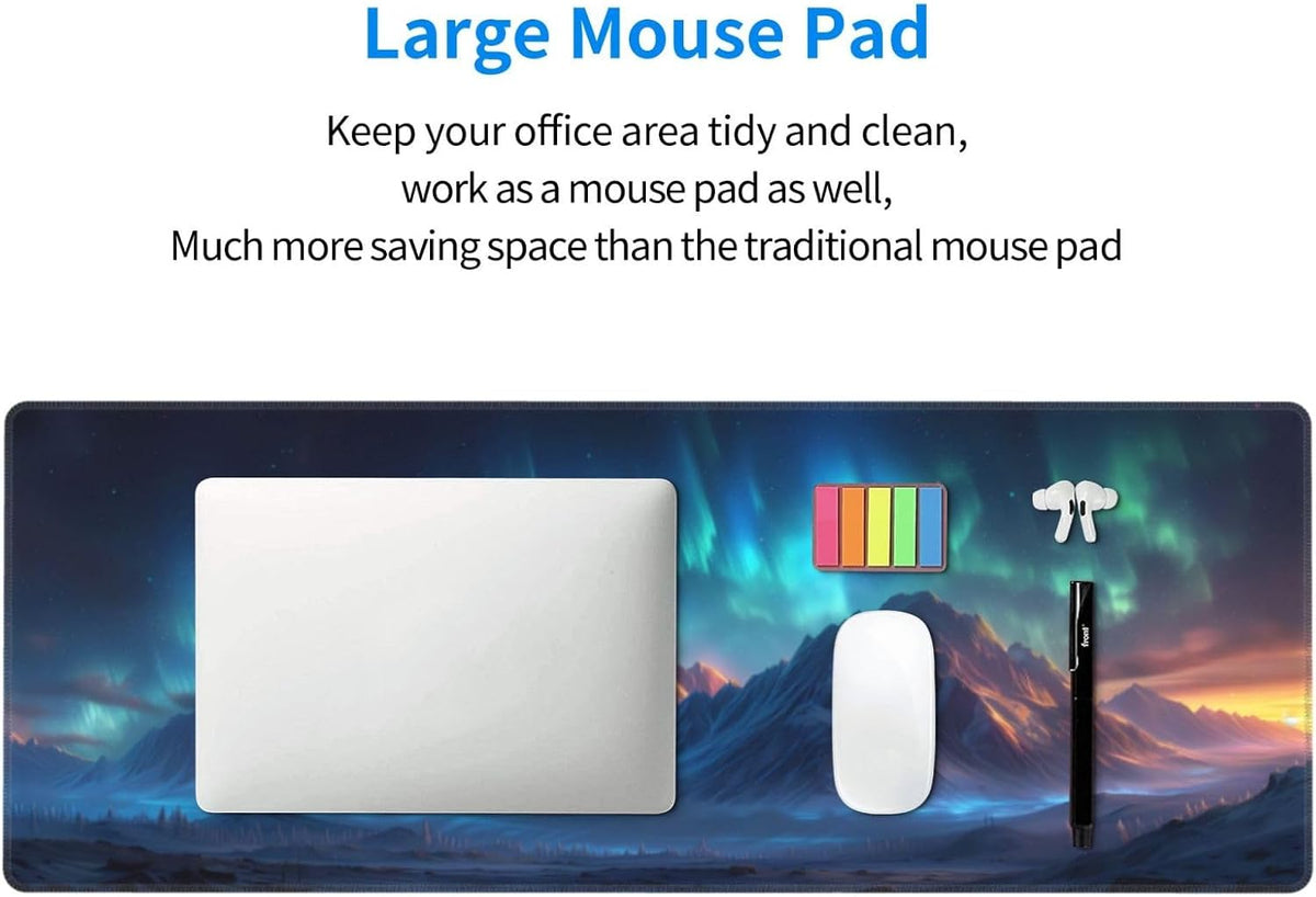 Japanese Mouse Pad, Large Japanese Desk Mat, XL Anime Gaming Keyboard Mat, Non-Slip Rubber Base, Big Extended Desk Protector for Home Office, 31.5”x11.8” - Colors B