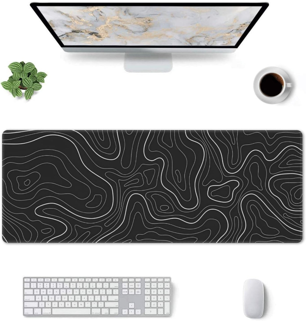 Japanese Mouse Pad, Large Japanese Desk Mat, XL Anime Gaming Keyboard Mat, Non-Slip Rubber Base, Big Extended Desk Protector for Home Office, 31.5”x11.8” - Colors B