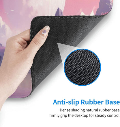 Japanese Mouse Pad, Large Japanese Desk Mat, XL Anime Gaming Keyboard Mat, Non-Slip Rubber Base, Big Extended Desk Protector for Home Office, 31.5”x11.8” - Colors B