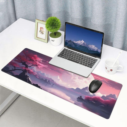 Japanese Mouse Pad, Large Japanese Desk Mat, XL Anime Gaming Keyboard Mat, Non-Slip Rubber Base, Big Extended Desk Protector for Home Office, 31.5”x11.8” - Colors B