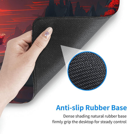 Japanese Mouse Pad, Large Japanese Desk Mat, XL Anime Gaming Keyboard Mat, Non-Slip Rubber Base, Big Extended Desk Protector for Home Office, 31.5”x11.8” - Colors B