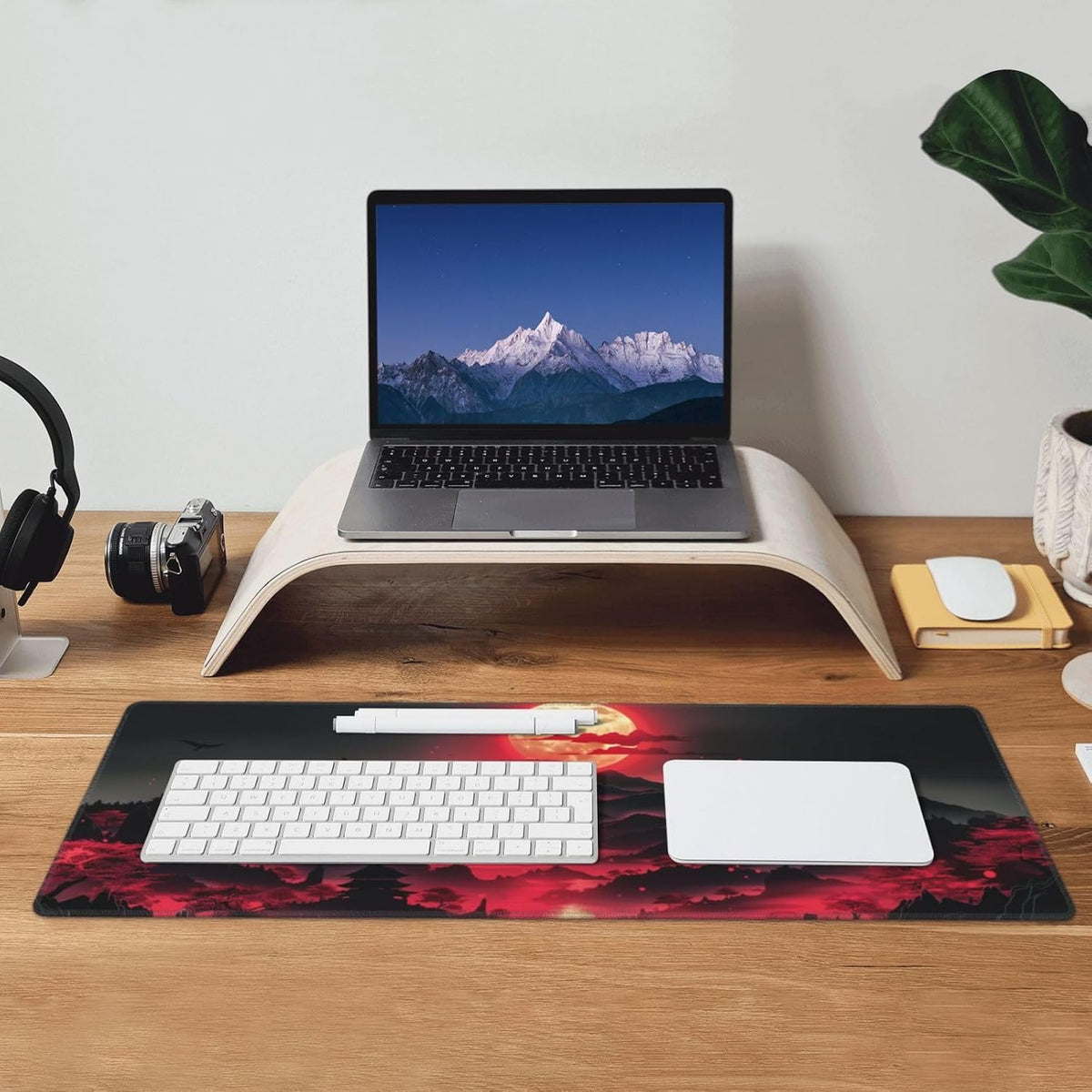 Japanese Mouse Pad, Large Japanese Desk Mat, XL Anime Gaming Keyboard Mat, Non-Slip Rubber Base, Big Extended Desk Protector for Home Office, 31.5”x11.8” - Colors B