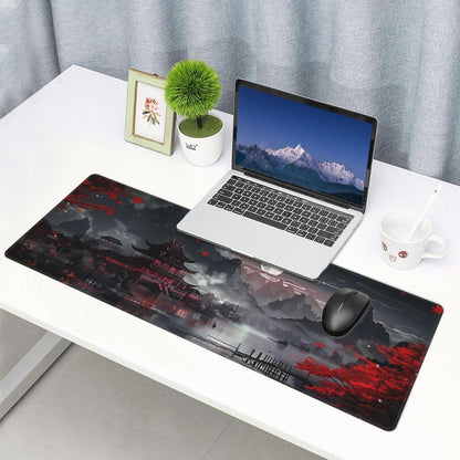 Japanese Mouse Pad, Large Japanese Desk Mat, XL Anime Gaming Keyboard Mat, Non-Slip Rubber Base, Big Extended Desk Protector for Home Office, 31.5”x11.8” - Colors B