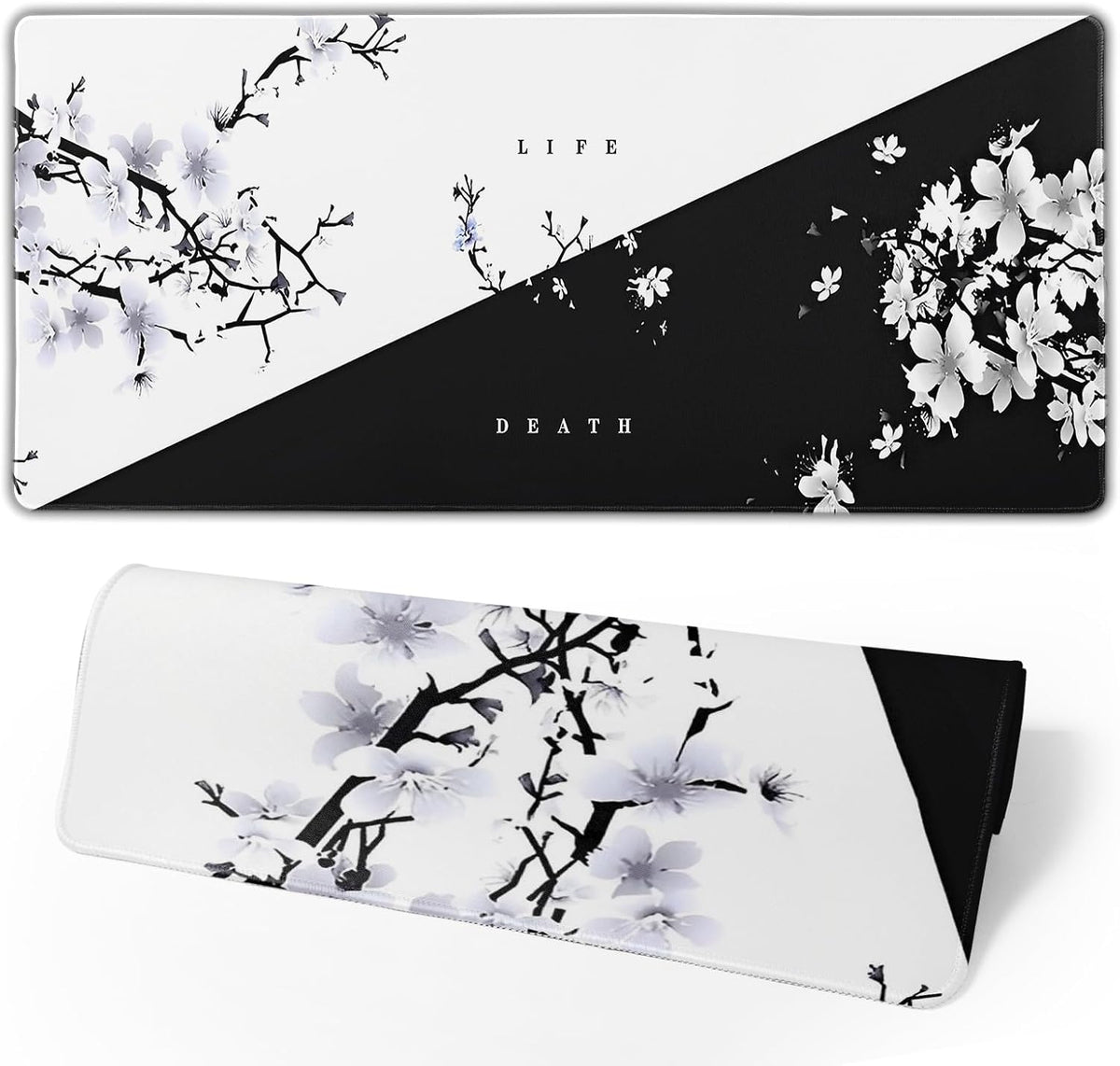 Japanese Mouse Pad, Large Japanese Desk Mat, XL Anime Gaming Keyboard Mat, Non-Slip Rubber Base, Big Extended Desk Protector for Home Office, 31.5”x11.8” - Colors B