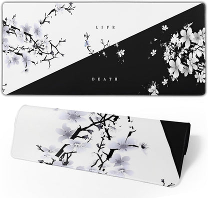 Japanese Mouse Pad, Large Japanese Desk Mat, XL Anime Gaming Keyboard Mat, Non-Slip Rubber Base, Big Extended Desk Protector for Home Office, 31.5”x11.8” - Colors B