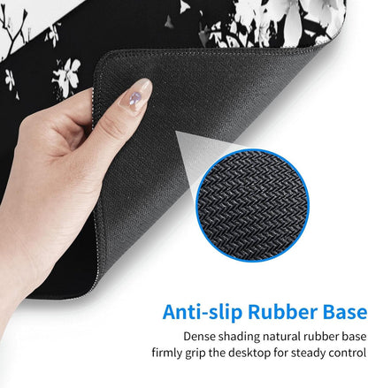 Japanese Mouse Pad, Large Japanese Desk Mat, XL Anime Gaming Keyboard Mat, Non-Slip Rubber Base, Big Extended Desk Protector for Home Office, 31.5”x11.8” - Colors B