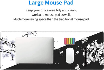 Japanese Mouse Pad, Large Japanese Desk Mat, XL Anime Gaming Keyboard Mat, Non-Slip Rubber Base, Big Extended Desk Protector for Home Office, 31.5”x11.8” - Colors B