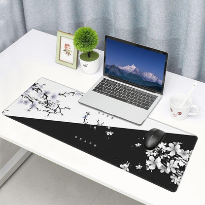 Japanese Mouse Pad, Large Japanese Desk Mat, XL Anime Gaming Keyboard Mat, Non-Slip Rubber Base, Big Extended Desk Protector for Home Office, 31.5”x11.8” - Colors B