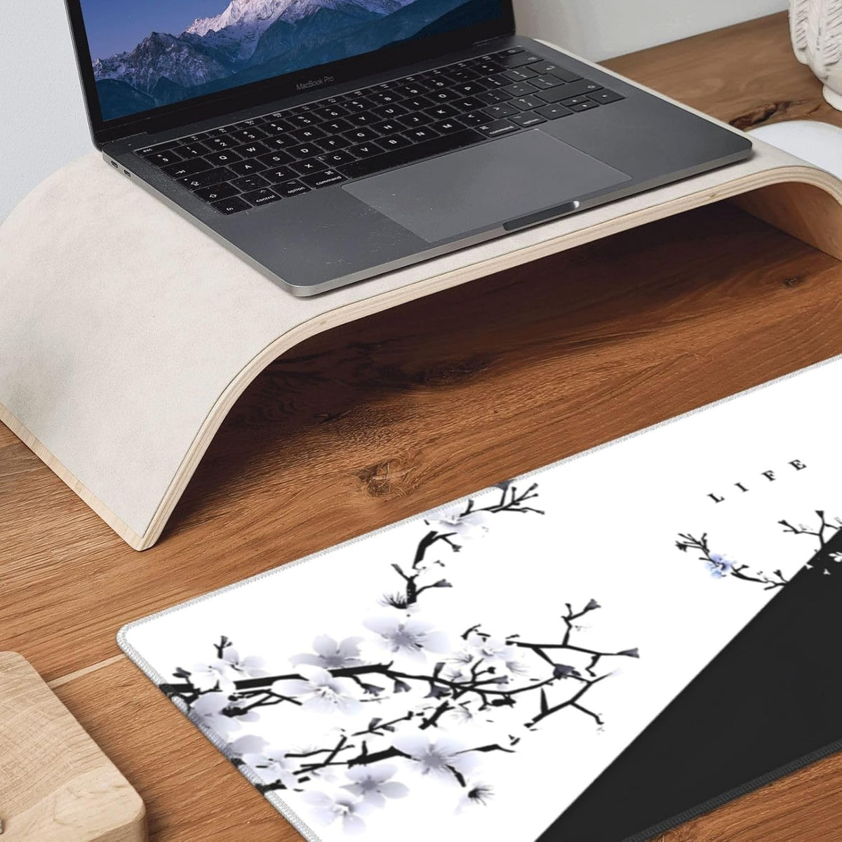 Japanese Mouse Pad, Large Japanese Desk Mat, XL Anime Gaming Keyboard Mat, Non-Slip Rubber Base, Big Extended Desk Protector for Home Office, 31.5”x11.8” - Colors B