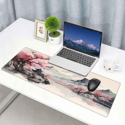 Japanese Mouse Pad, Large Japanese Desk Mat, XL Anime Gaming Keyboard Mat, Non-Slip Rubber Base, Big Extended Desk Protector for Home Office, 31.5”x11.8” - Colors B