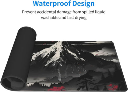 Japanese Mouse Pad, Large Japanese Desk Mat, XL Anime Gaming Keyboard Mat, Non-Slip Rubber Base, Big Extended Desk Protector for Home Office, 31.5”x11.8” - Colors B