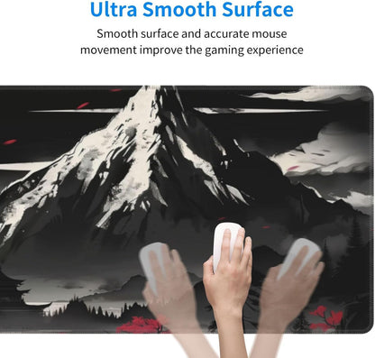 Japanese Mouse Pad, Large Japanese Desk Mat, XL Anime Gaming Keyboard Mat, Non-Slip Rubber Base, Big Extended Desk Protector for Home Office, 31.5”x11.8” - Colors B