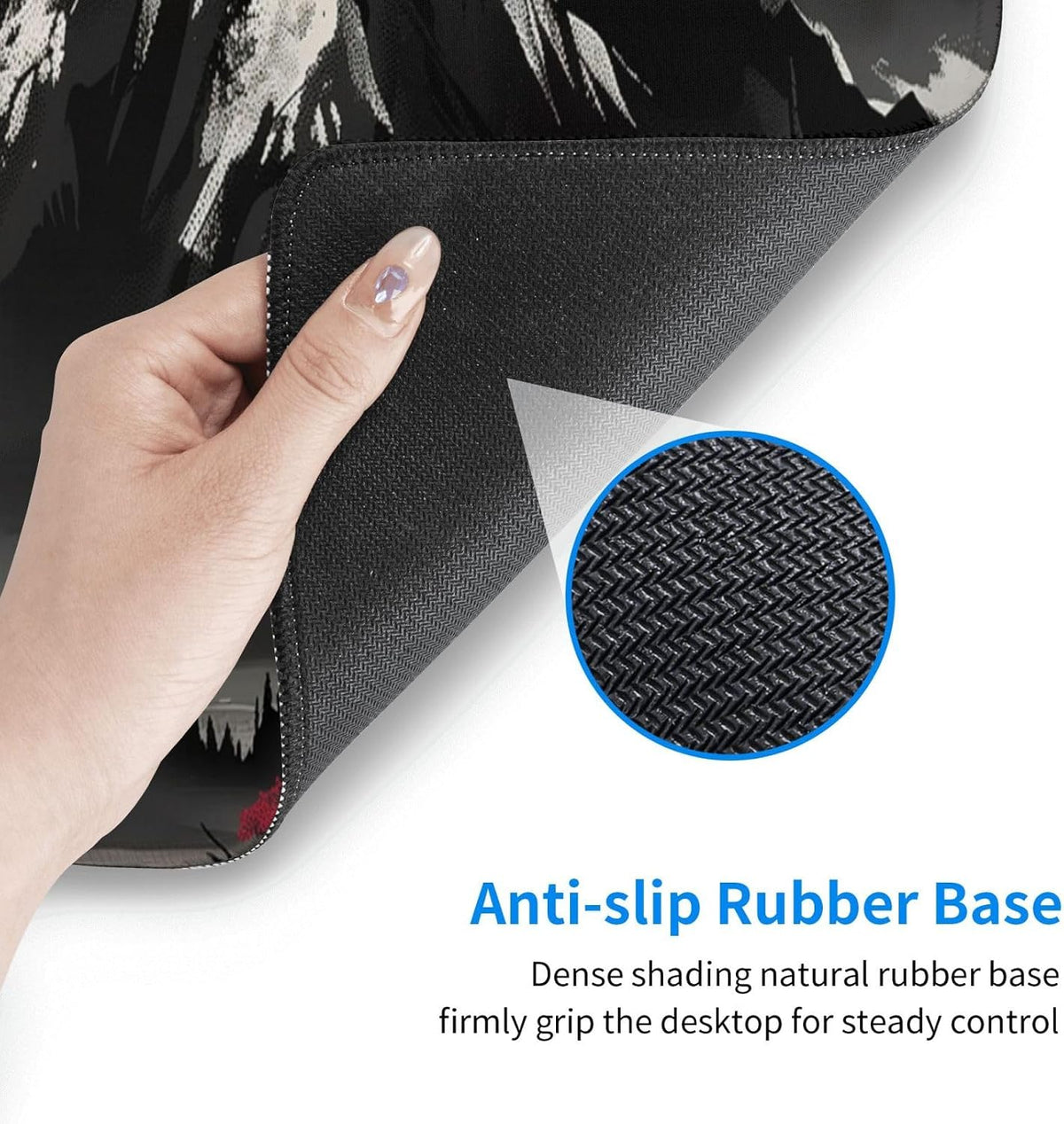 Japanese Mouse Pad, Large Japanese Desk Mat, XL Anime Gaming Keyboard Mat, Non-Slip Rubber Base, Big Extended Desk Protector for Home Office, 31.5”x11.8” - Colors B