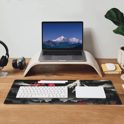 Japanese Mouse Pad, Large Japanese Desk Mat, XL Anime Gaming Keyboard Mat, Non-Slip Rubber Base, Big Extended Desk Protector for Home Office, 31.5”x11.8” - Colors B