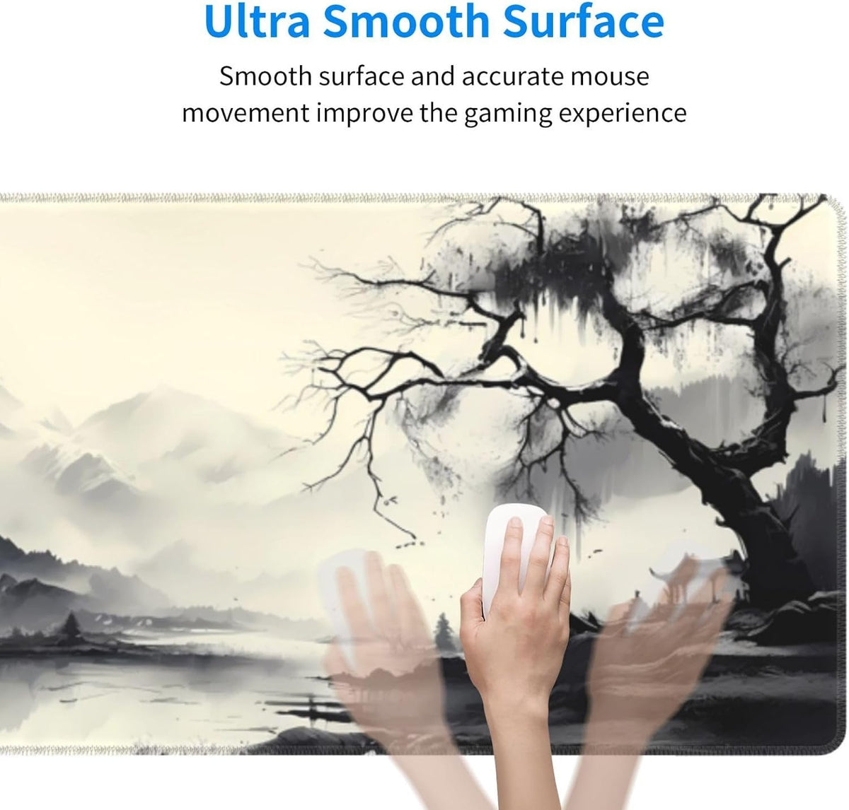 Japanese Mouse Pad, Large Japanese Desk Mat, XL Anime Gaming Keyboard Mat, Non-Slip Rubber Base, Big Extended Desk Protector for Home Office, 31.5”x11.8” - Colors B