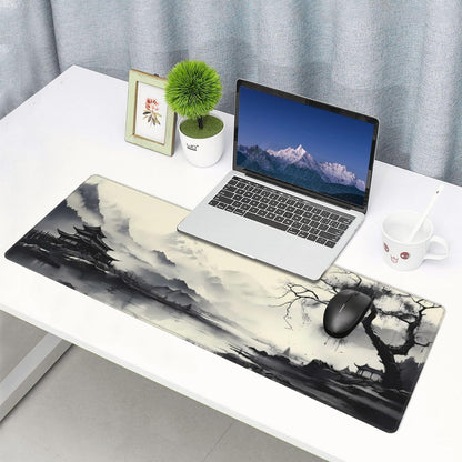 Japanese Mouse Pad, Large Japanese Desk Mat, XL Anime Gaming Keyboard Mat, Non-Slip Rubber Base, Big Extended Desk Protector for Home Office, 31.5”x11.8” - Colors B