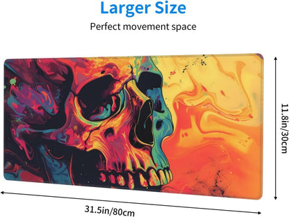 Japanese Mouse Pad, Large Japanese Desk Mat, XL Anime Gaming Keyboard Mat, Non-Slip Rubber Base, Big Extended Desk Protector for Home Office, 31.5”x11.8” - Colors B
