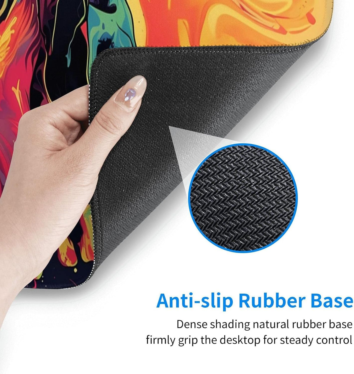 Japanese Mouse Pad, Large Japanese Desk Mat, XL Anime Gaming Keyboard Mat, Non-Slip Rubber Base, Big Extended Desk Protector for Home Office, 31.5”x11.8” - Colors B