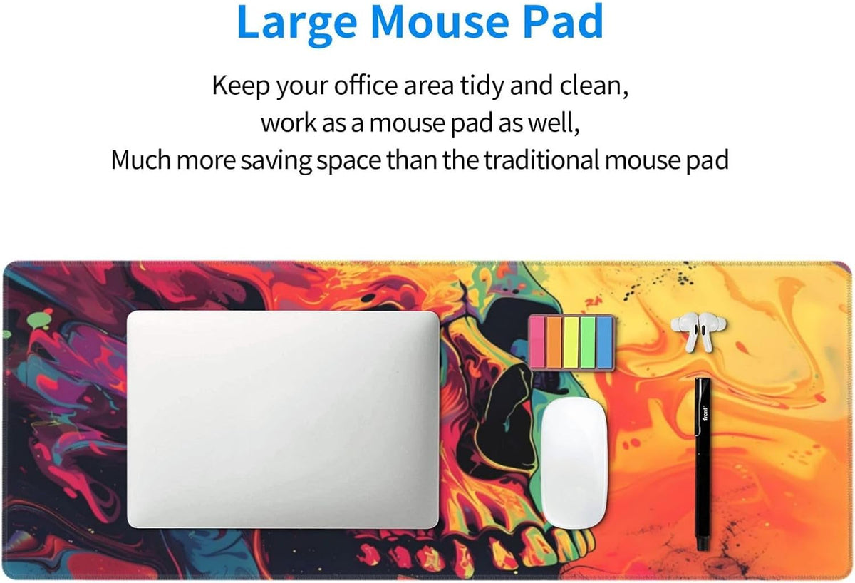 Japanese Mouse Pad, Large Japanese Desk Mat, XL Anime Gaming Keyboard Mat, Non-Slip Rubber Base, Big Extended Desk Protector for Home Office, 31.5”x11.8” - Colors B