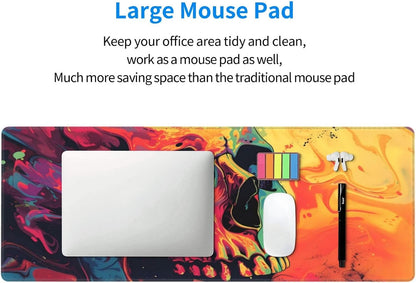 Japanese Mouse Pad, Large Japanese Desk Mat, XL Anime Gaming Keyboard Mat, Non-Slip Rubber Base, Big Extended Desk Protector for Home Office, 31.5”x11.8” - Colors B