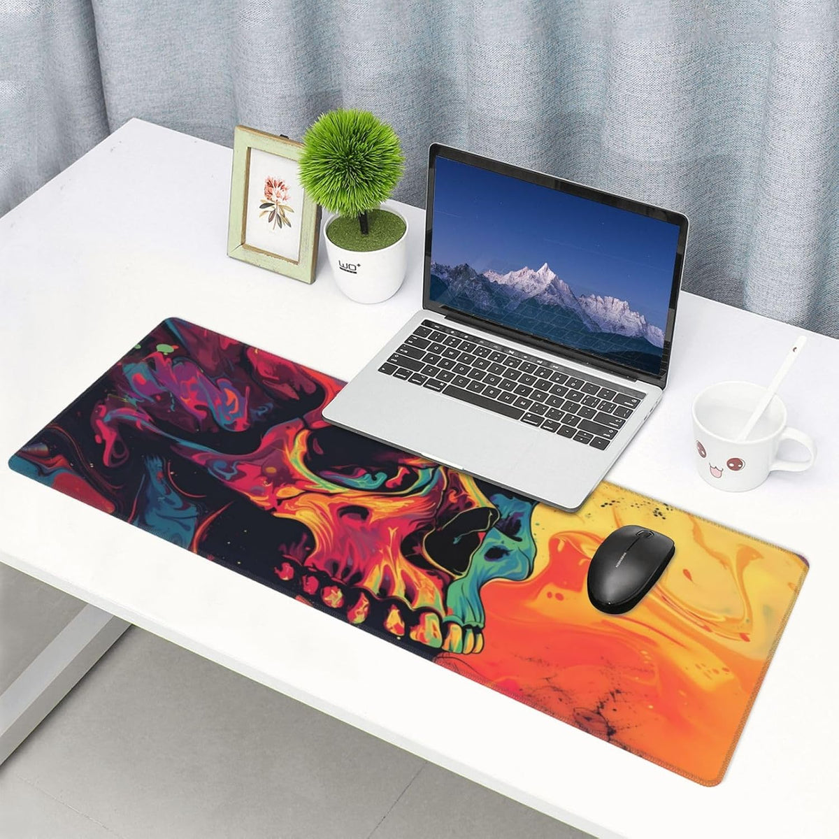 Japanese Mouse Pad, Large Japanese Desk Mat, XL Anime Gaming Keyboard Mat, Non-Slip Rubber Base, Big Extended Desk Protector for Home Office, 31.5”x11.8” - Colors B