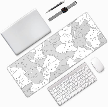 Japanese Mouse Pad, Large Japanese Desk Mat, XL Anime Gaming Keyboard Mat, Non-Slip Rubber Base, Big Extended Desk Protector for Home Office, 31.5”x11.8” - Colors B