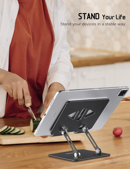 Tablet Stand for Desk,Adjustable Tablet Holder,Rose Gold