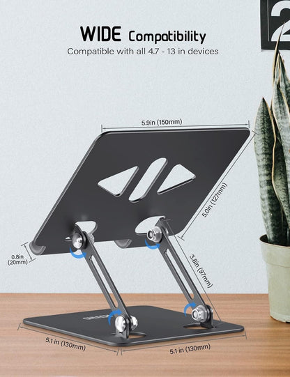 Tablet Stand for Desk,Adjustable Tablet Holder,Rose Gold