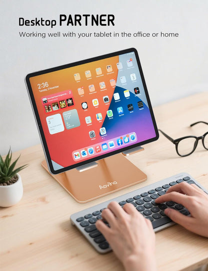 Tablet Stand for Desk,Adjustable Tablet Holder,Rose Gold
