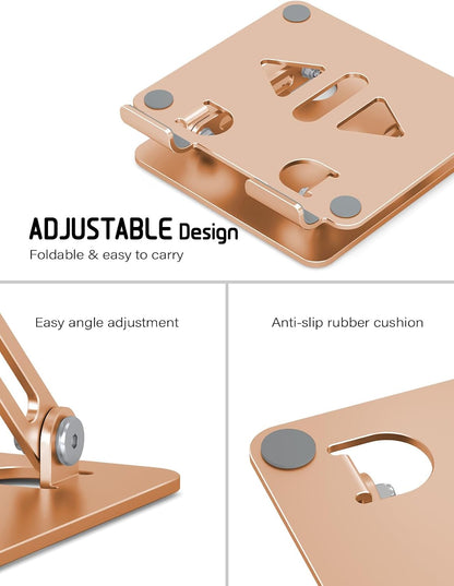 Tablet Stand for Desk,Adjustable Tablet Holder,Rose Gold