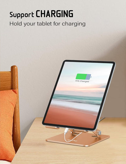 Tablet Stand for Desk,Adjustable Tablet Holder,Rose Gold