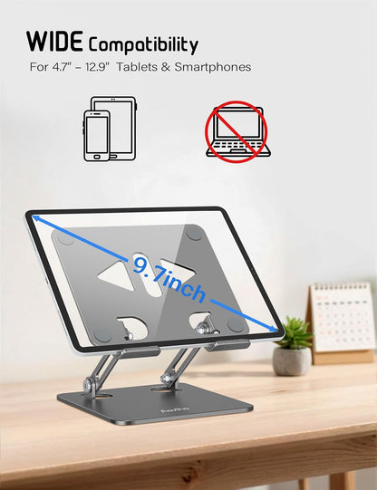 Tablet Stand for Desk,Adjustable Tablet Holder,Rose Gold