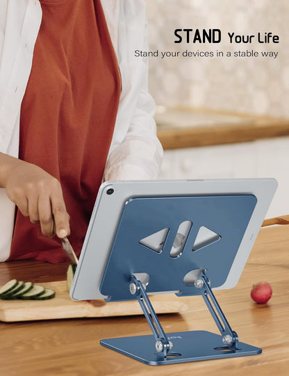 Tablet Stand for Desk,Adjustable Tablet Holder,Rose Gold