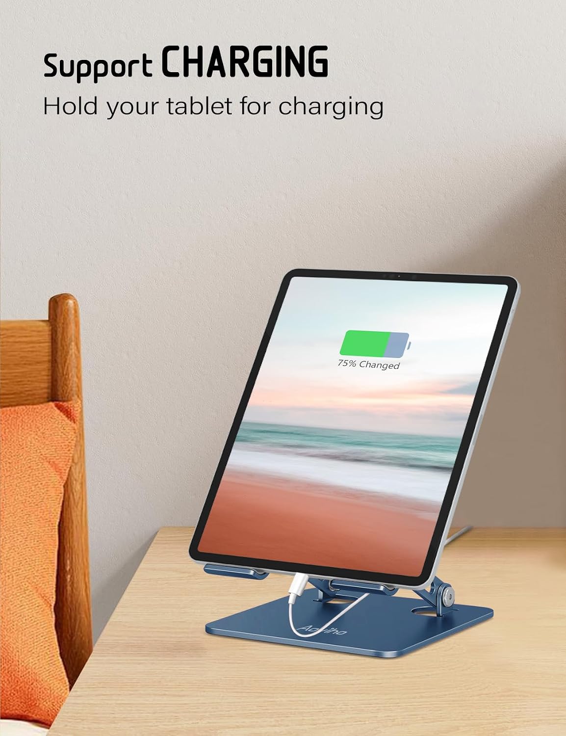 Tablet Stand for Desk,Adjustable Tablet Holder,Rose Gold