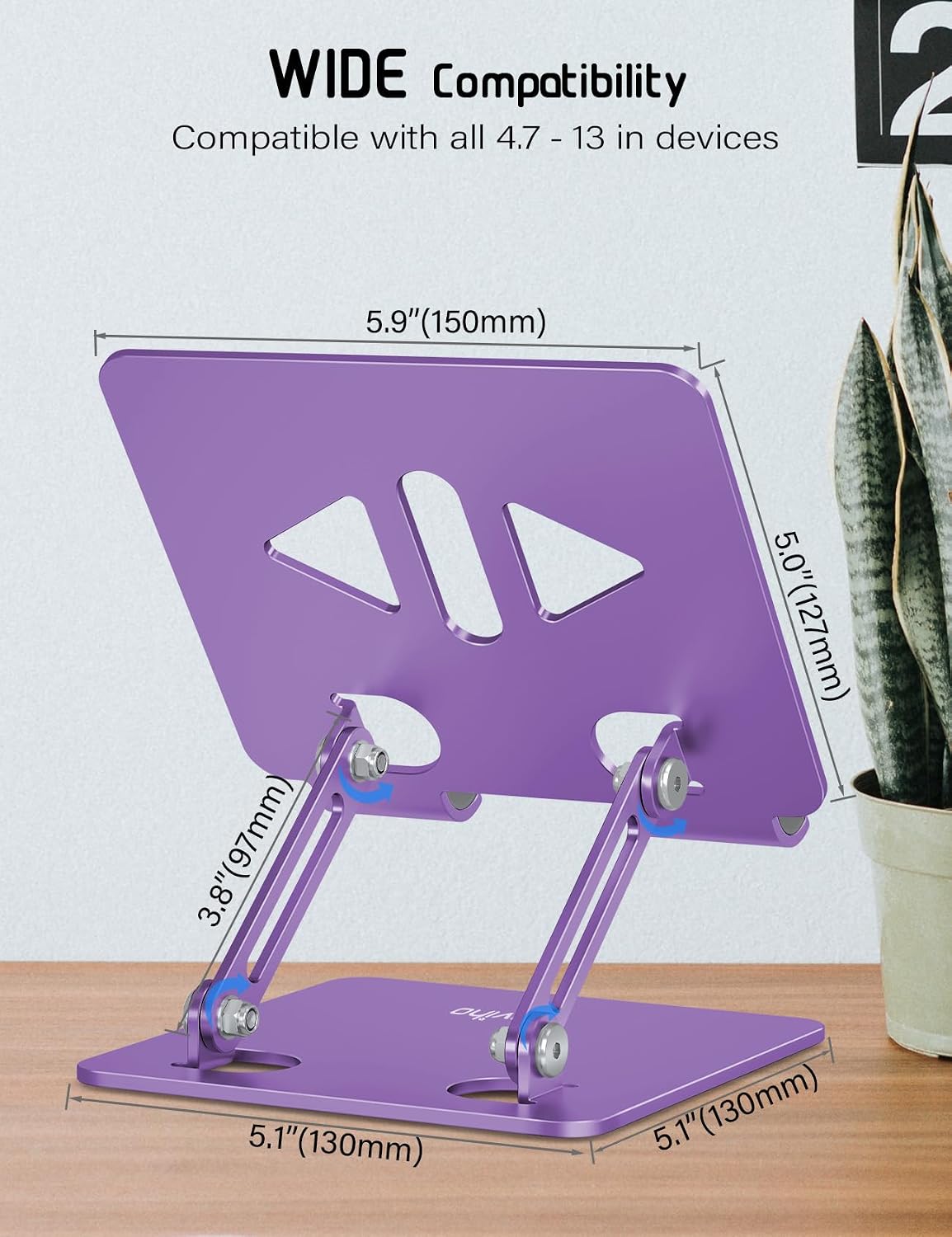 Tablet Stand for Desk,Adjustable Tablet Holder,Rose Gold