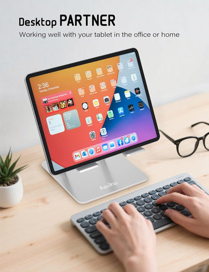 Tablet Stand for Desk,Adjustable Tablet Holder,Rose Gold