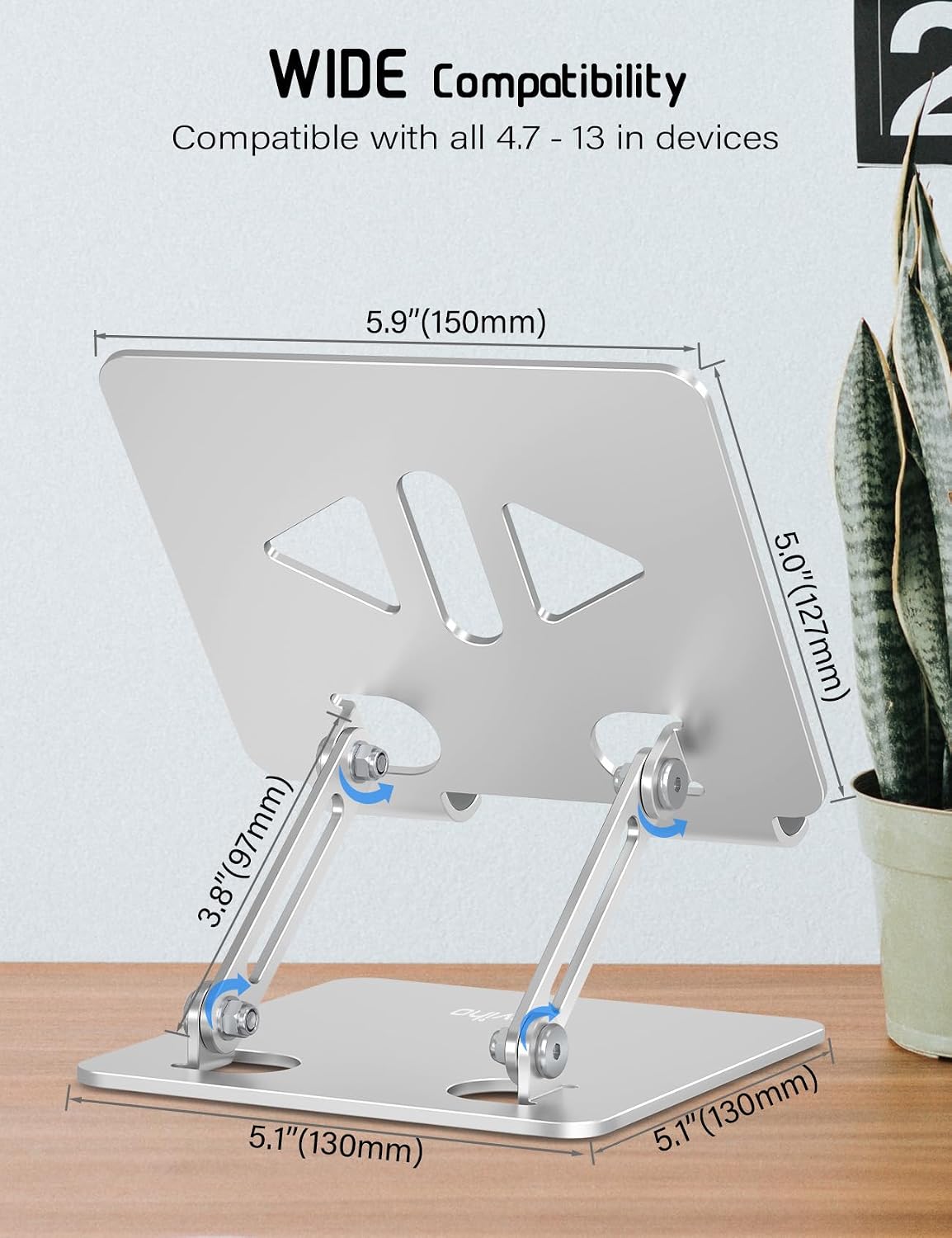 Tablet Stand for Desk,Adjustable Tablet Holder,Rose Gold
