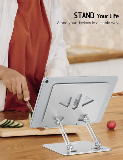 Tablet Stand for Desk,Adjustable Tablet Holder,Rose Gold