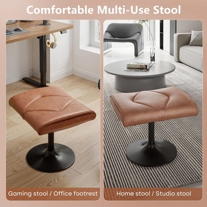 Office Foot Rest Under Desk Ottoman, Height Adjustable, Black
