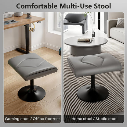 Office Foot Rest Under Desk Ottoman, Height Adjustable, Black