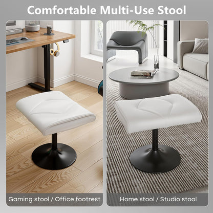 Office Foot Rest Under Desk Ottoman, Height Adjustable, Black