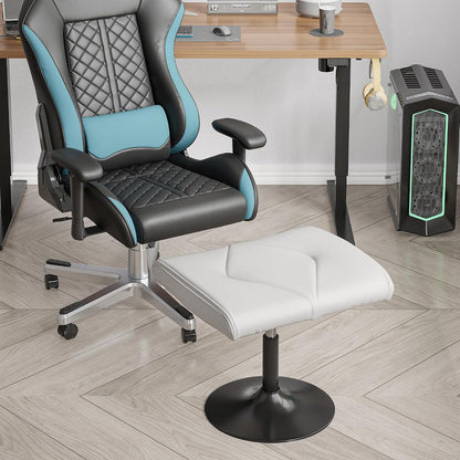Office Foot Rest Under Desk Ottoman, Height Adjustable, Black
