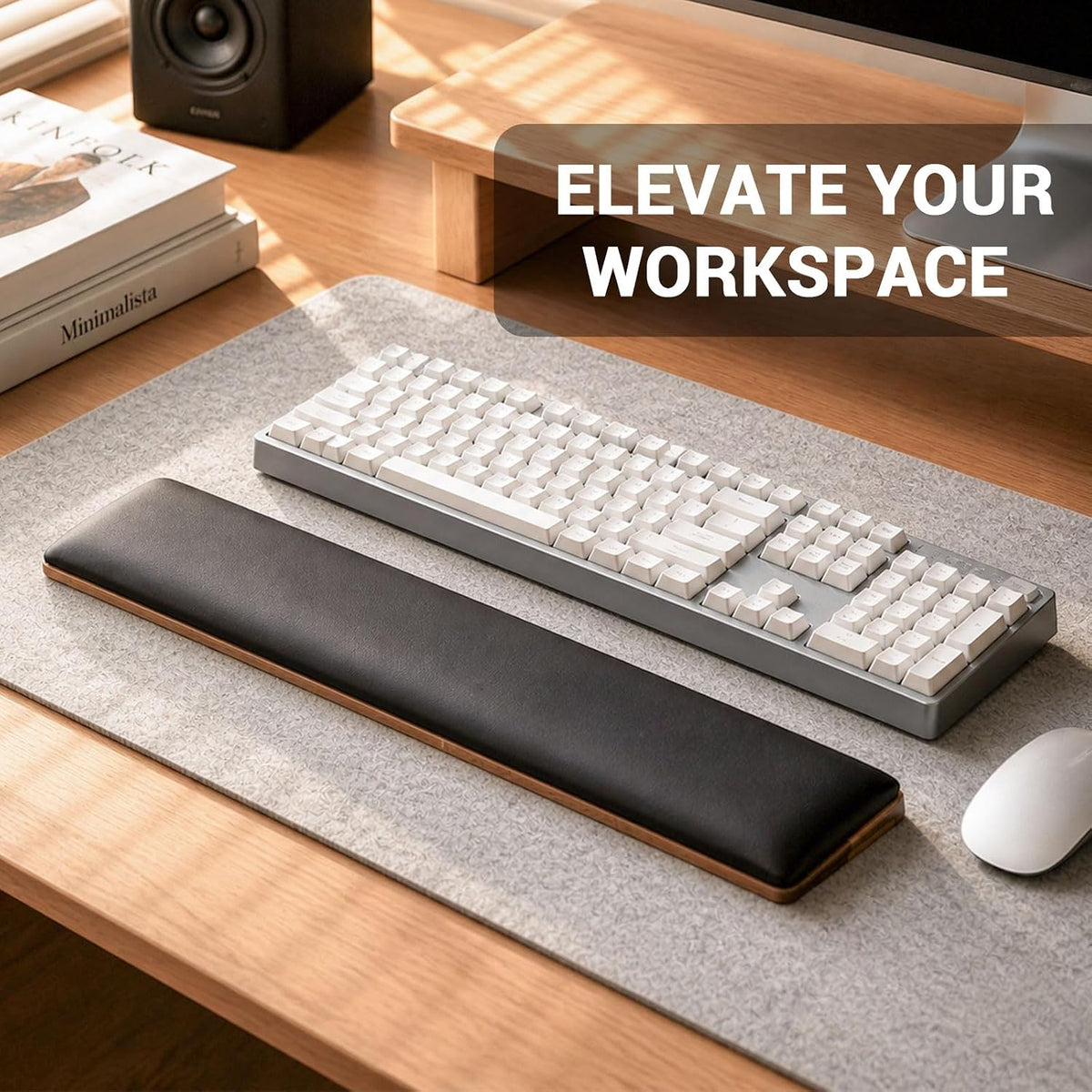Keyboard Wrist Rest, Wooden Wrist Rest for Computer Keyboards