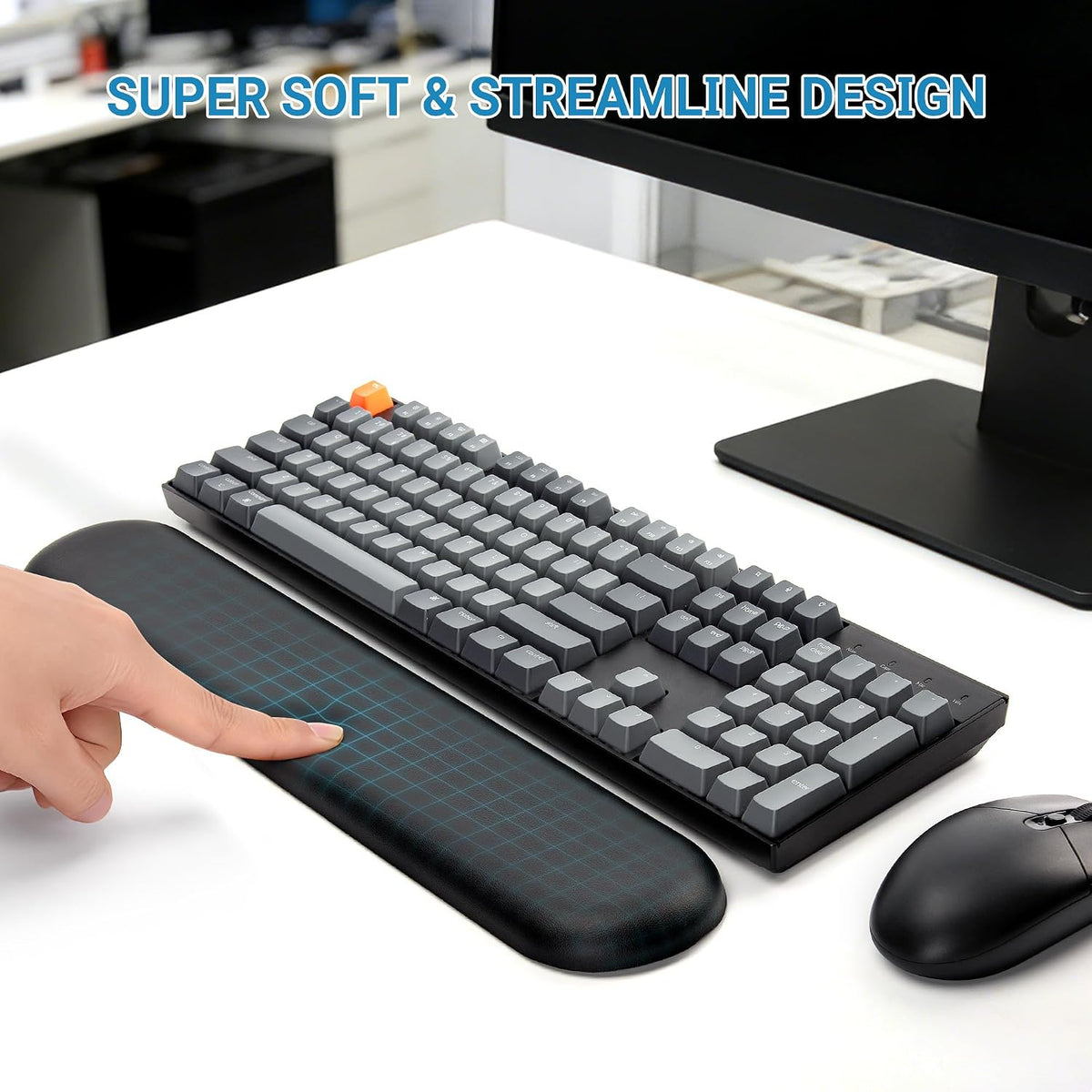Keyboard Wrist Rest, Wooden Wrist Rest for Computer Keyboards