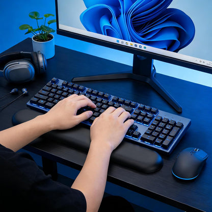 Keyboard Wrist Rest, Wooden Wrist Rest for Computer Keyboards